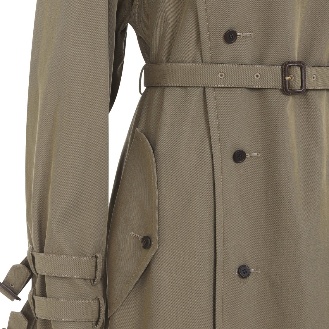 Carven Brown Ochre Ca307 Trench Coat