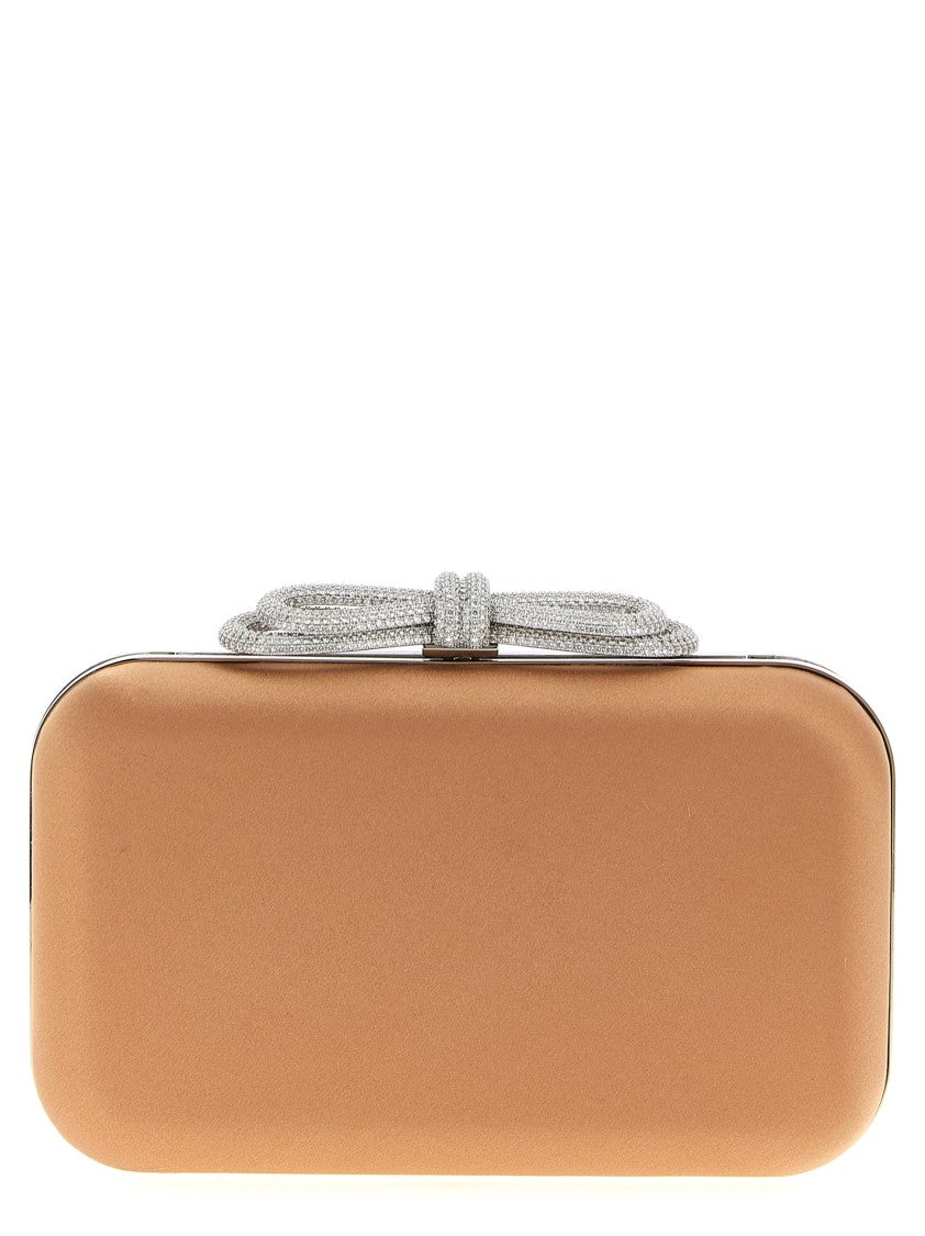 Mach & Mach Double Bow Satin' Clutch
