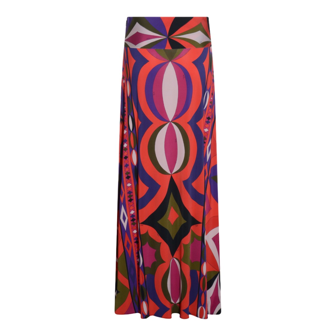 Emilio Pucci Maxi Skirt With Multicolored Geometric Pattern