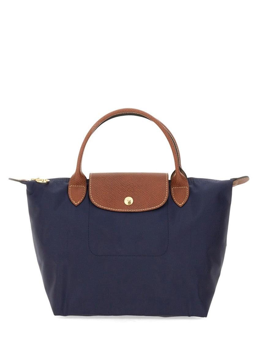 Longchamp Structured Small Tote With Leather Accents