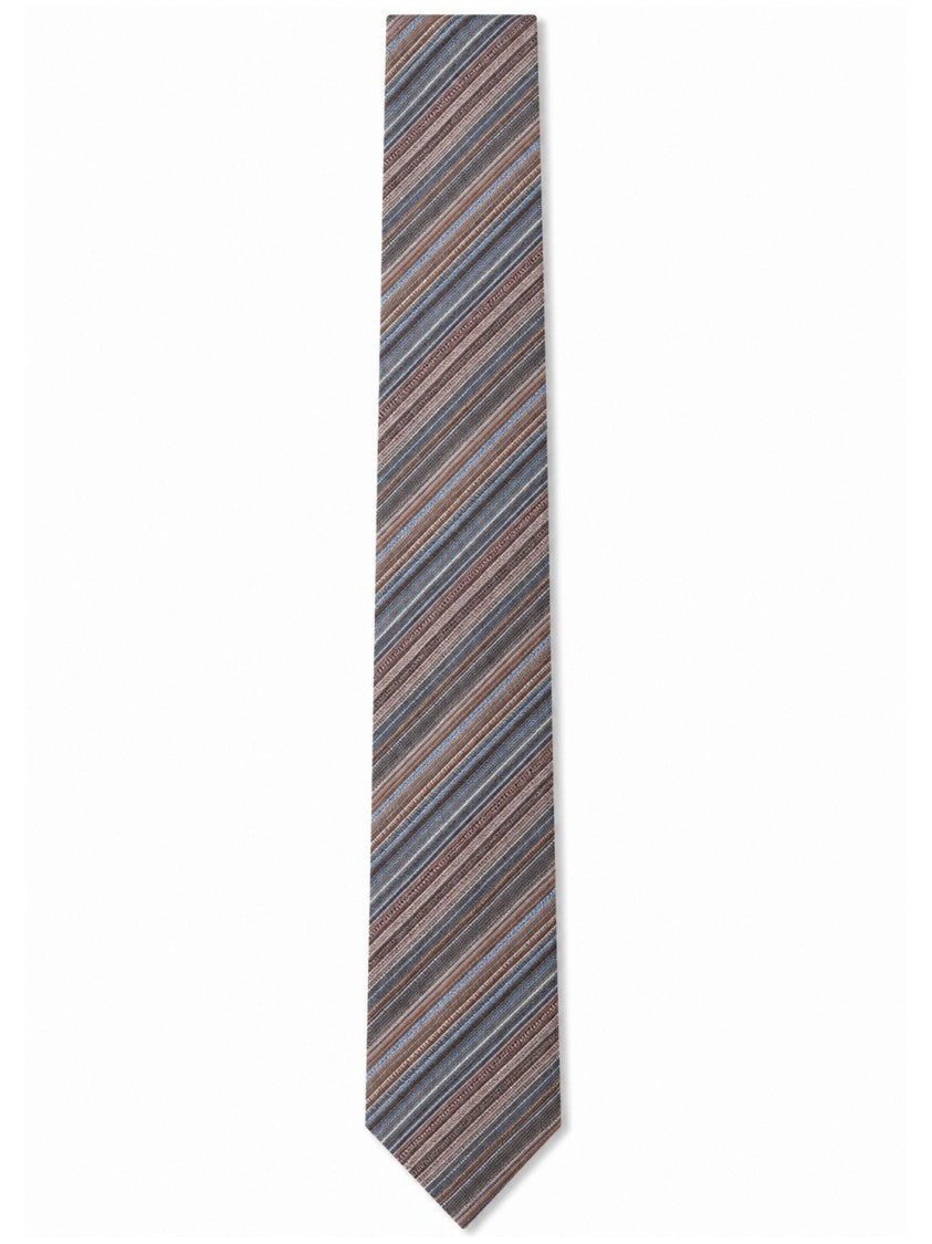 Missoni Grey Multicoloured Diagonal Stripe Silk Scarf