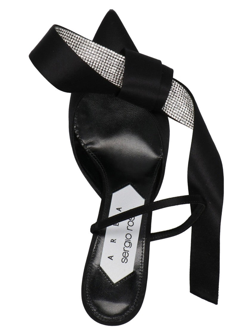 Sergio Rossi Satin Mules With Maximal Bow
