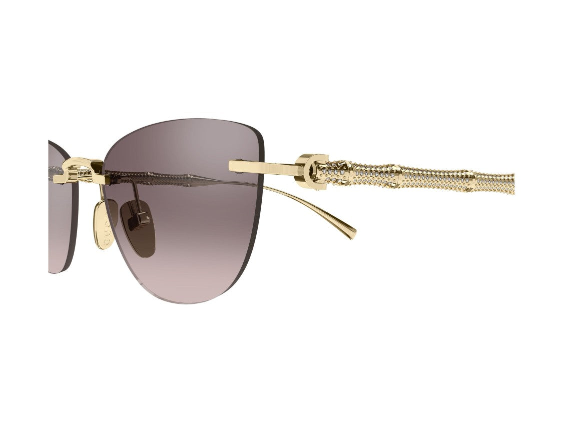 Gucci Gg2063s Gradient Metal Rimless Sunglasses