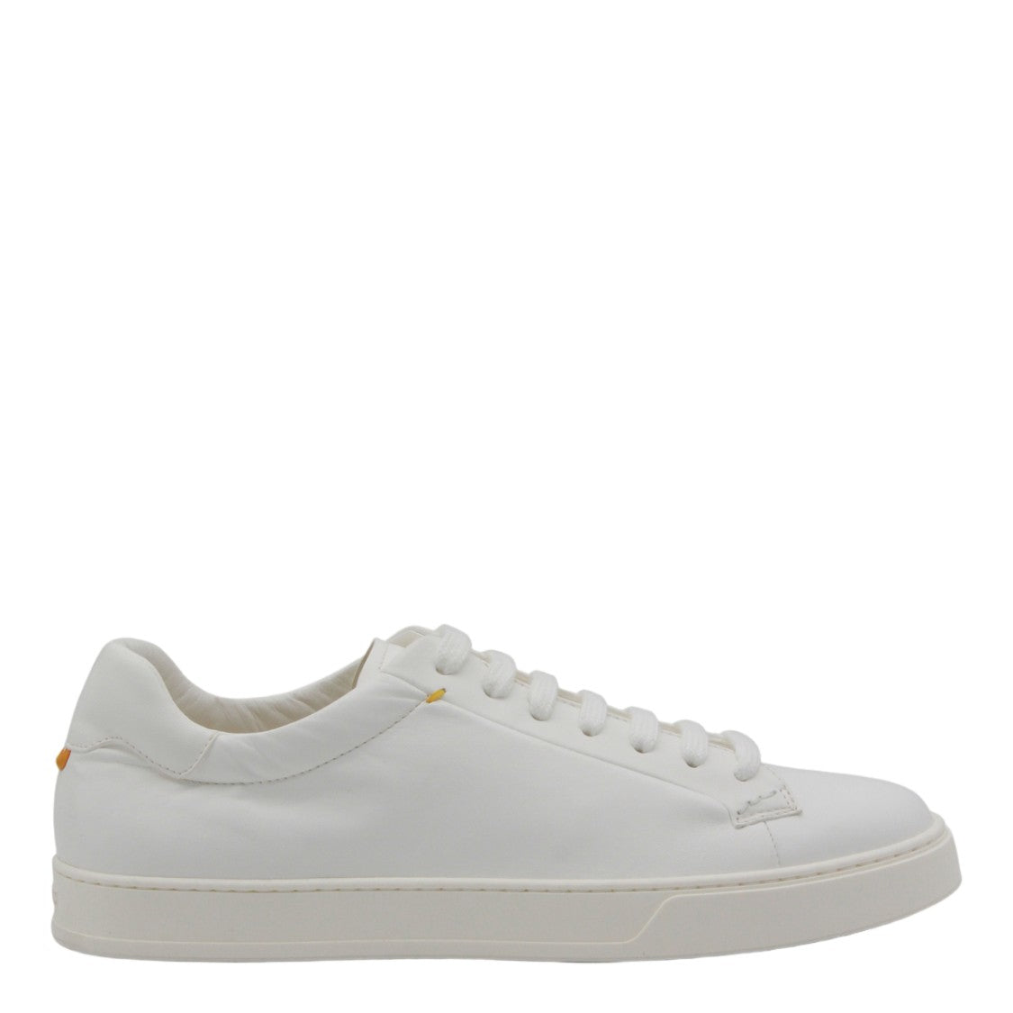 Doucal's Minimalist White Sneakers With Contrast Accents