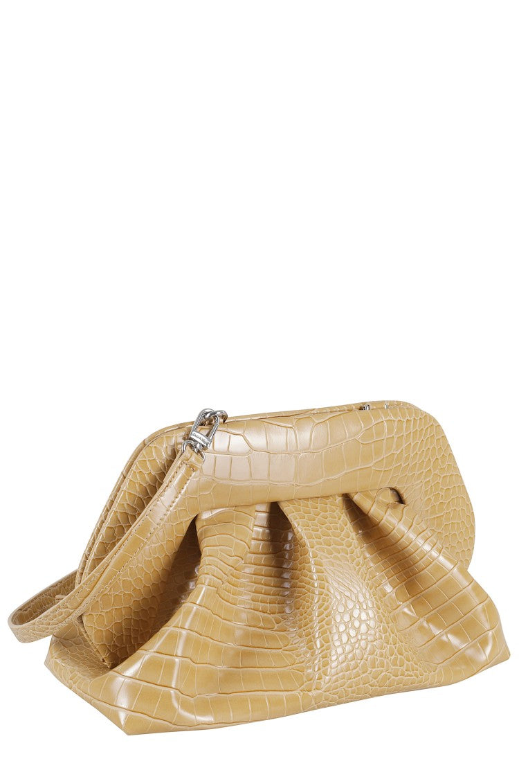 Themoirè Tia Crocodile-Embossed Shoulder Bag