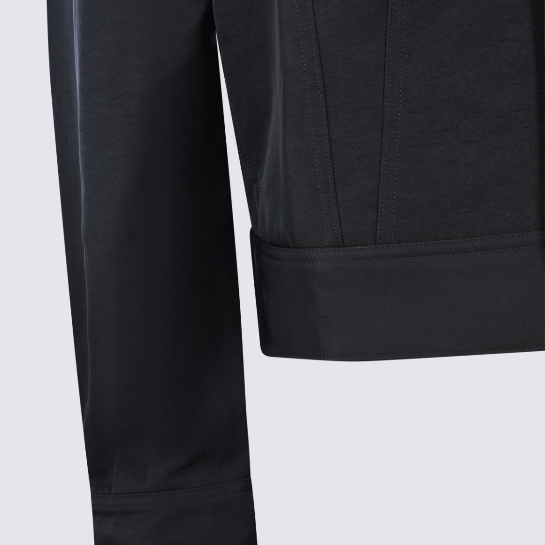 Fear Of God Essentials Structured Black Jacket With Classic Collar And Button-Down Front