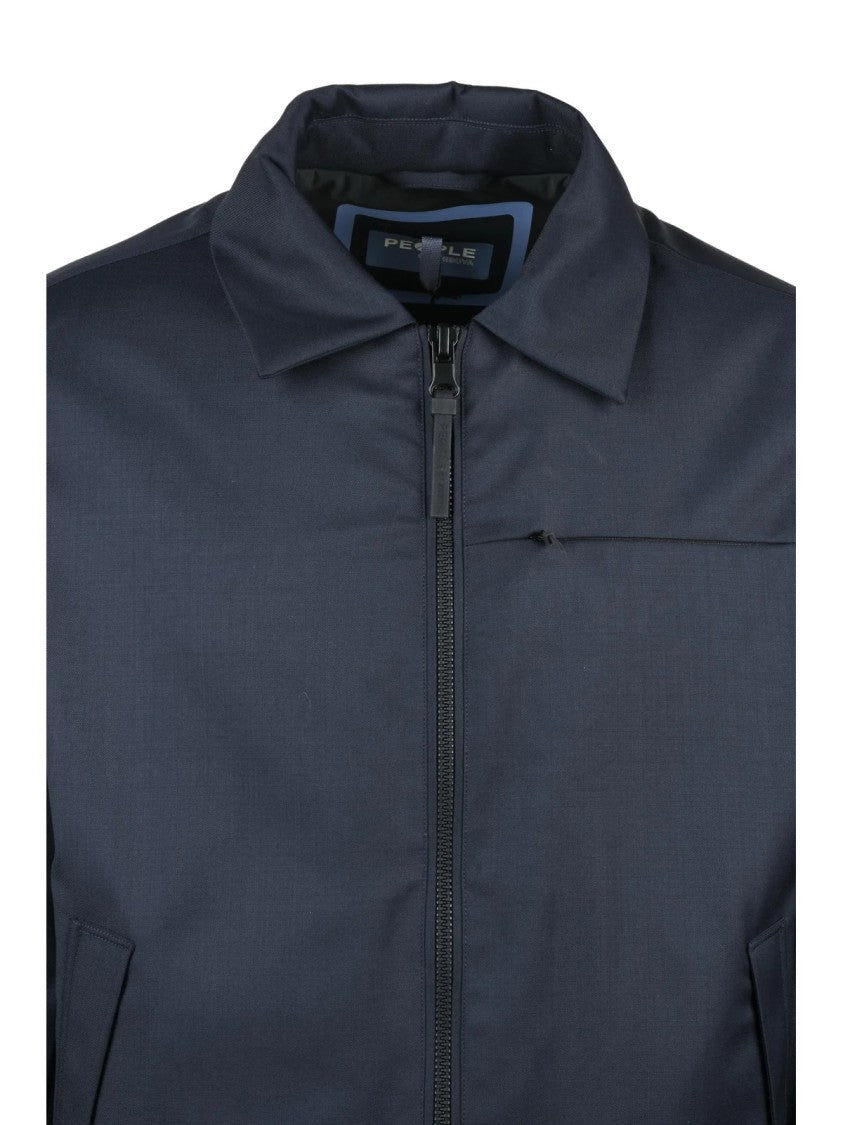 People Of Shibuya Iwate Coat With Structured Design And Zip Closure