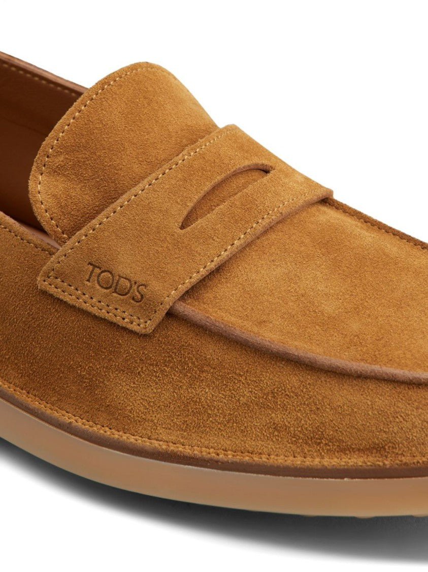 Tod's Caramel Brown Gommino Penny Slot Loafers