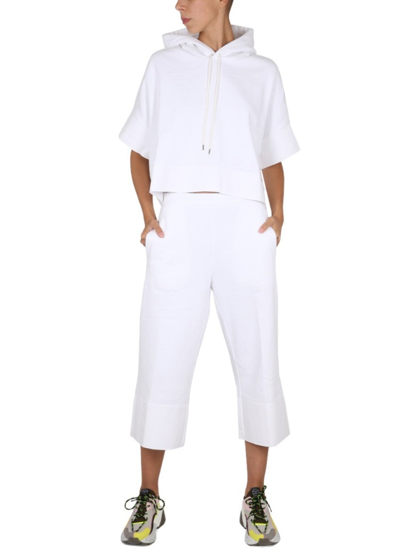 Stella Mccartney White Wide-Leg Cropped Pants