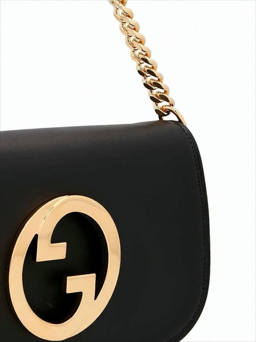 Gucci Rectangular Black Leather Crossbody Bag