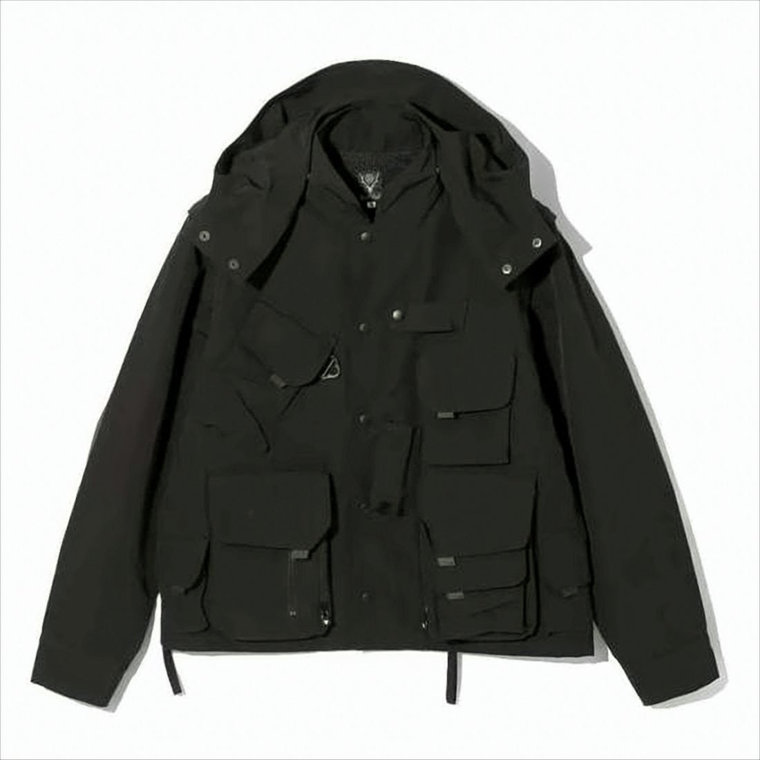 South2 West8 Utilitarian Black Jacket With Detachable Hood