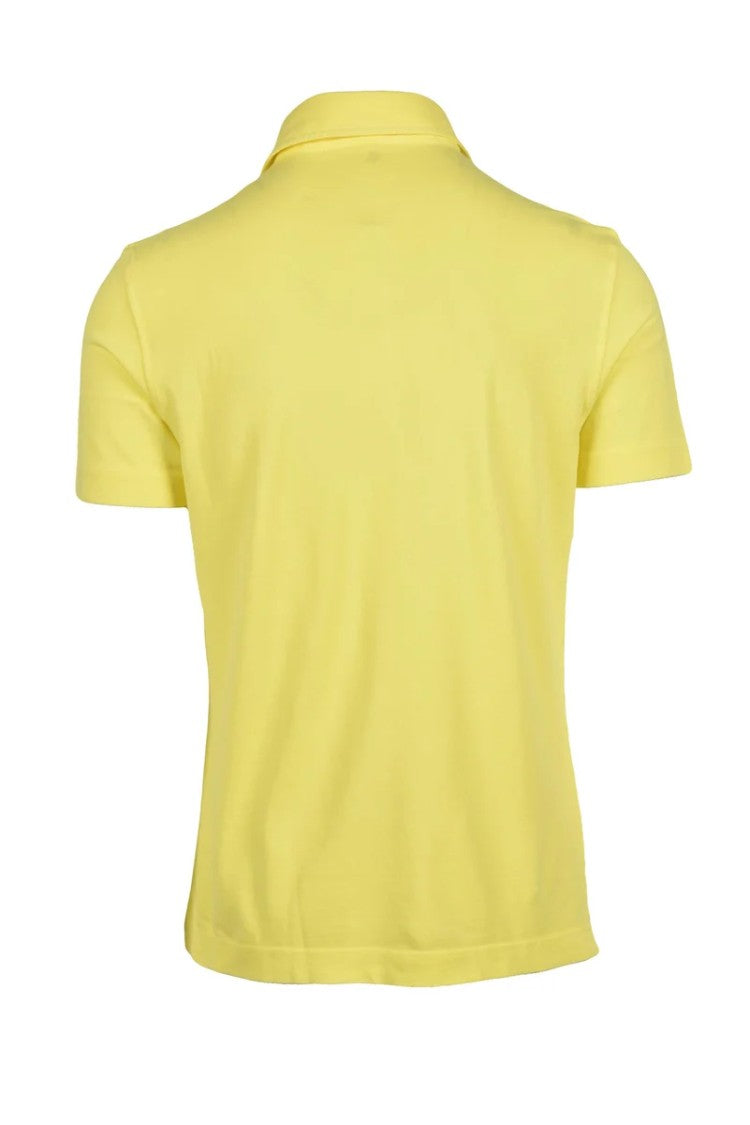 Drumohr Fluorescent Yellow Knitted Cotton Polo
