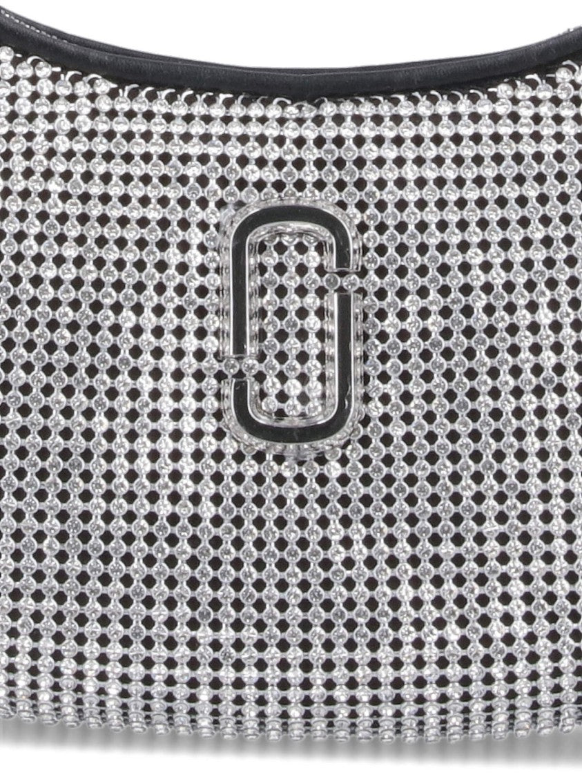Marc Jacobs Rhinestone Small Curve' Shoulder Bag – Silver