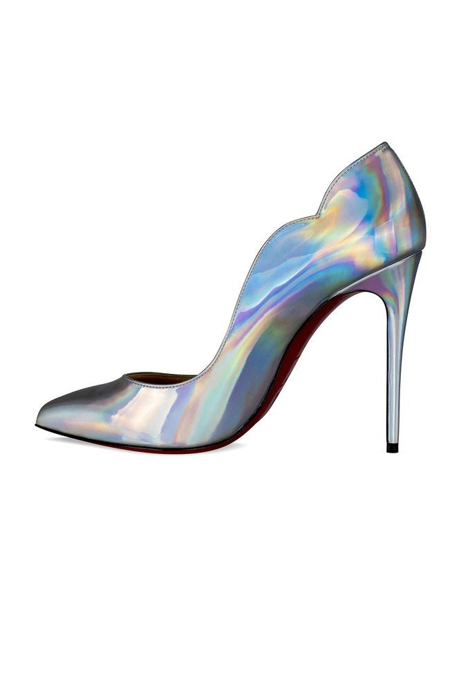Christian Louboutin Holographic Silver Patent Leather Pumps