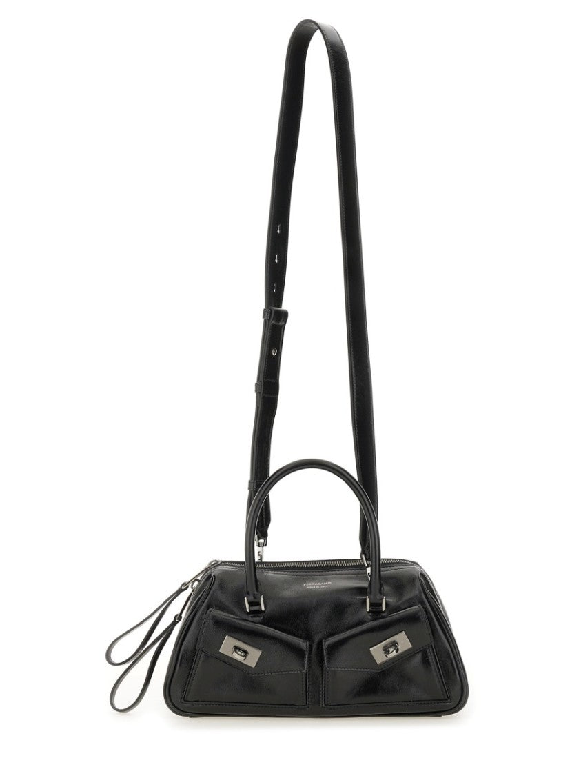 Ferragamo Small "Bowling Multipocket" Bag
