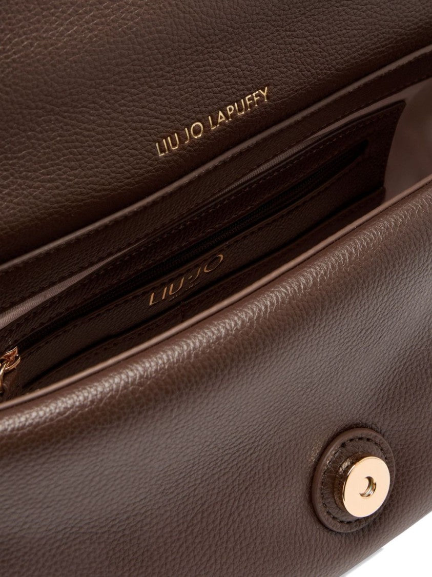 Liu Jo Textured Handbag With Gold Chain Accents