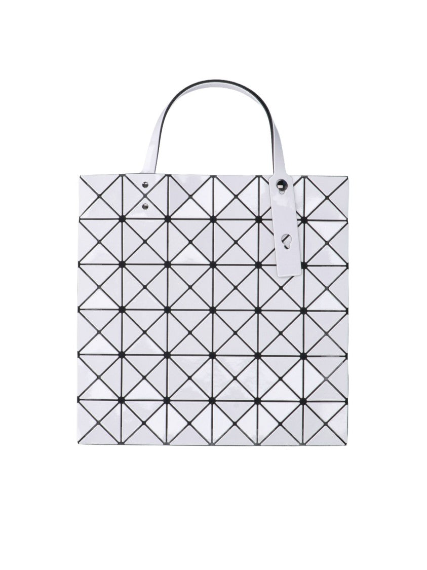 Bao Bao Issey Miyake White Prism Geometric Pvc Adjustable Tote Bag
