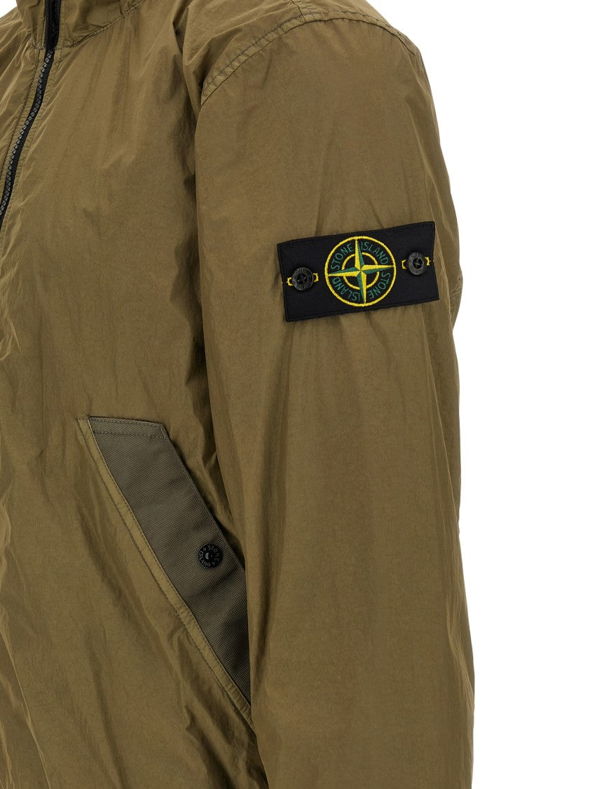 Stone Island Nylon Reps Jacket With High Neck