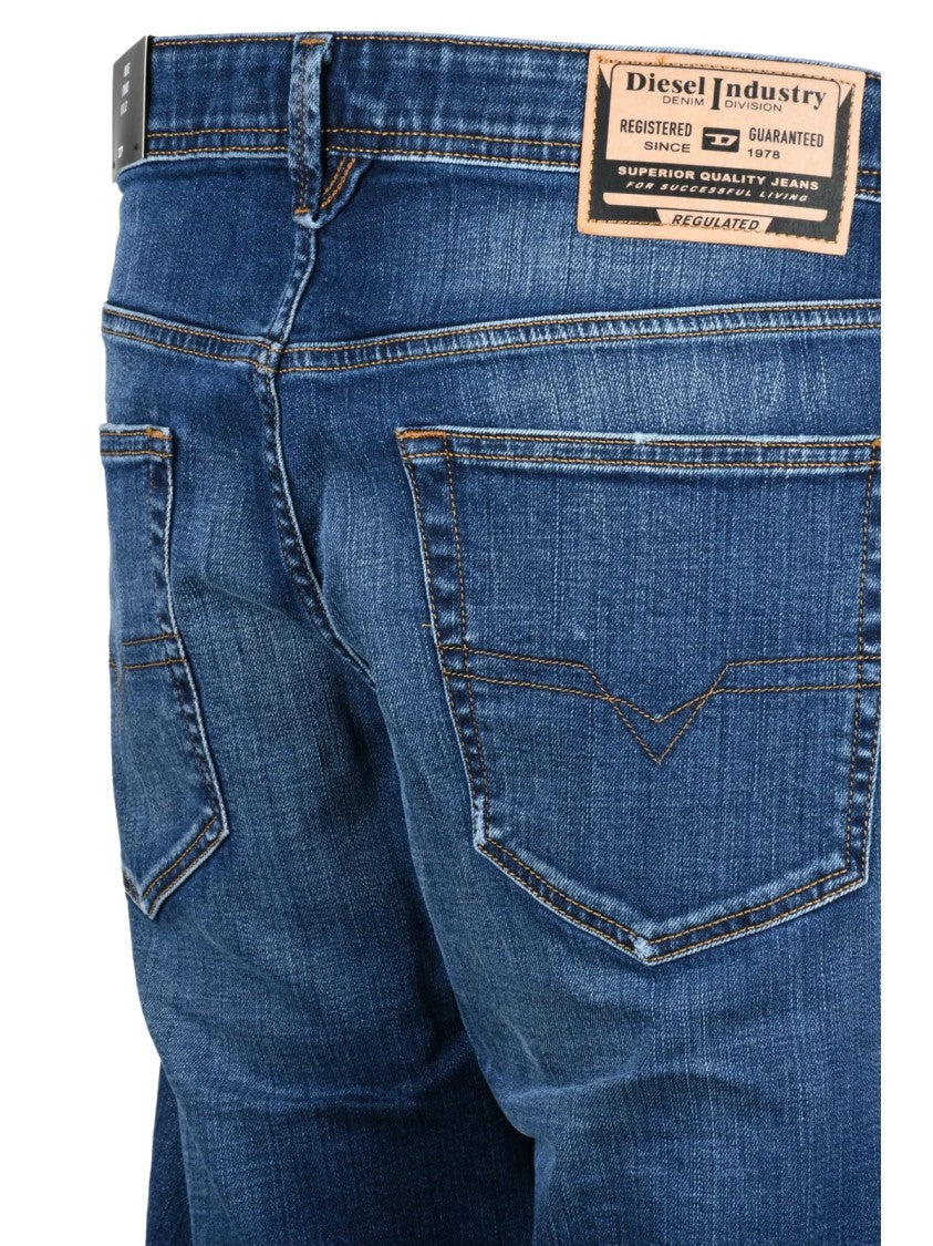 Diesel Blue Cotton-Blend Markee Straight-Leg Jeans