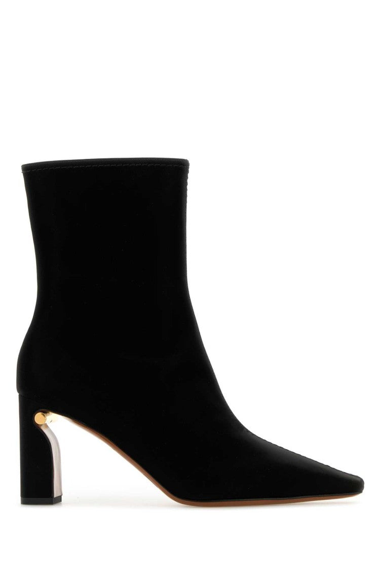 Alexander Mcqueen Black Fabric Ankle Boots