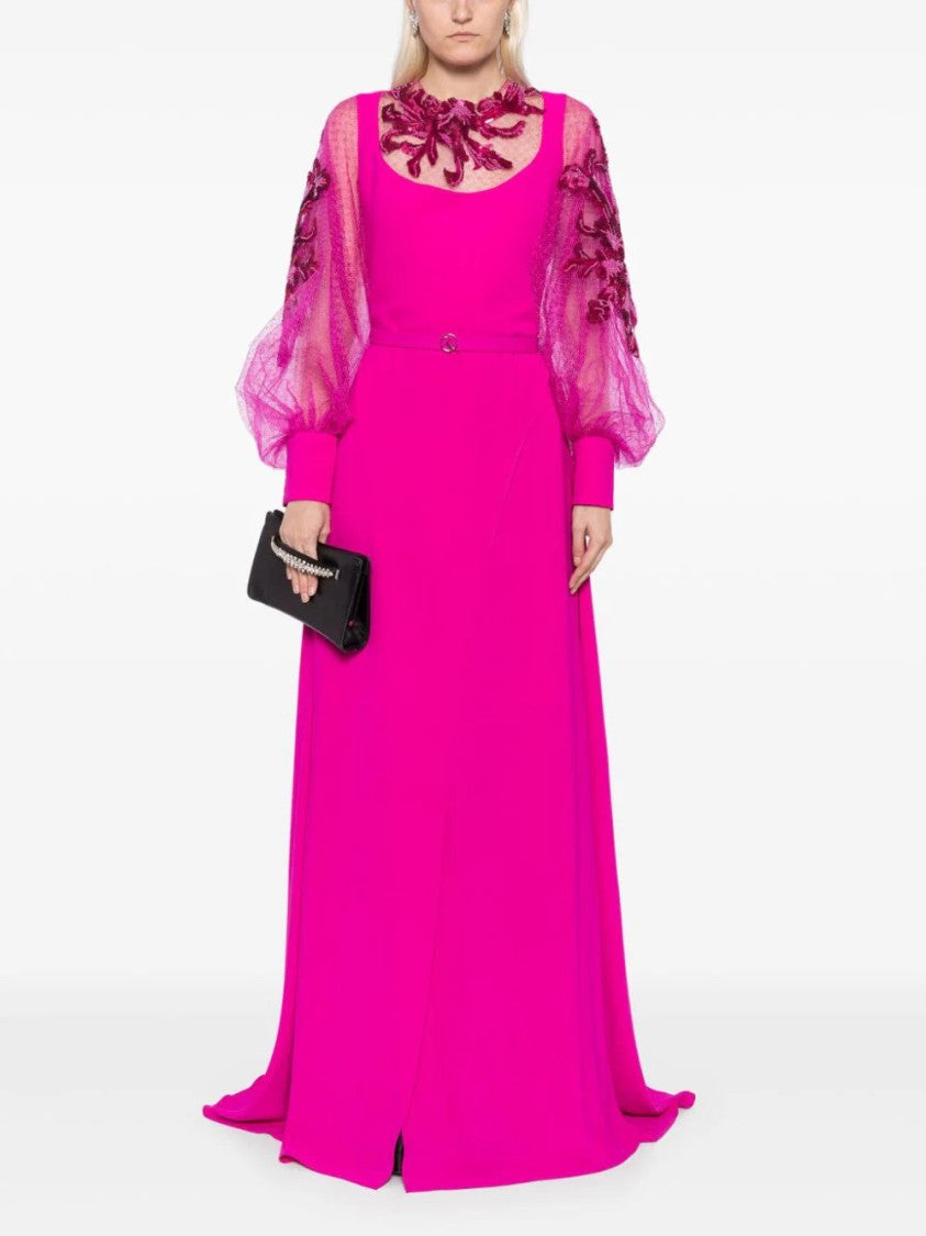 Saiid Kobeisy Crepe Dress With Envelope Skirt