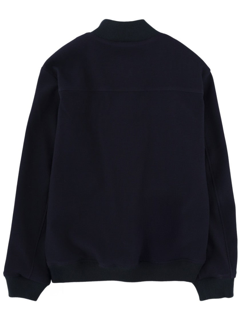 Fay Blue High Collar Flap Pockets Jacket