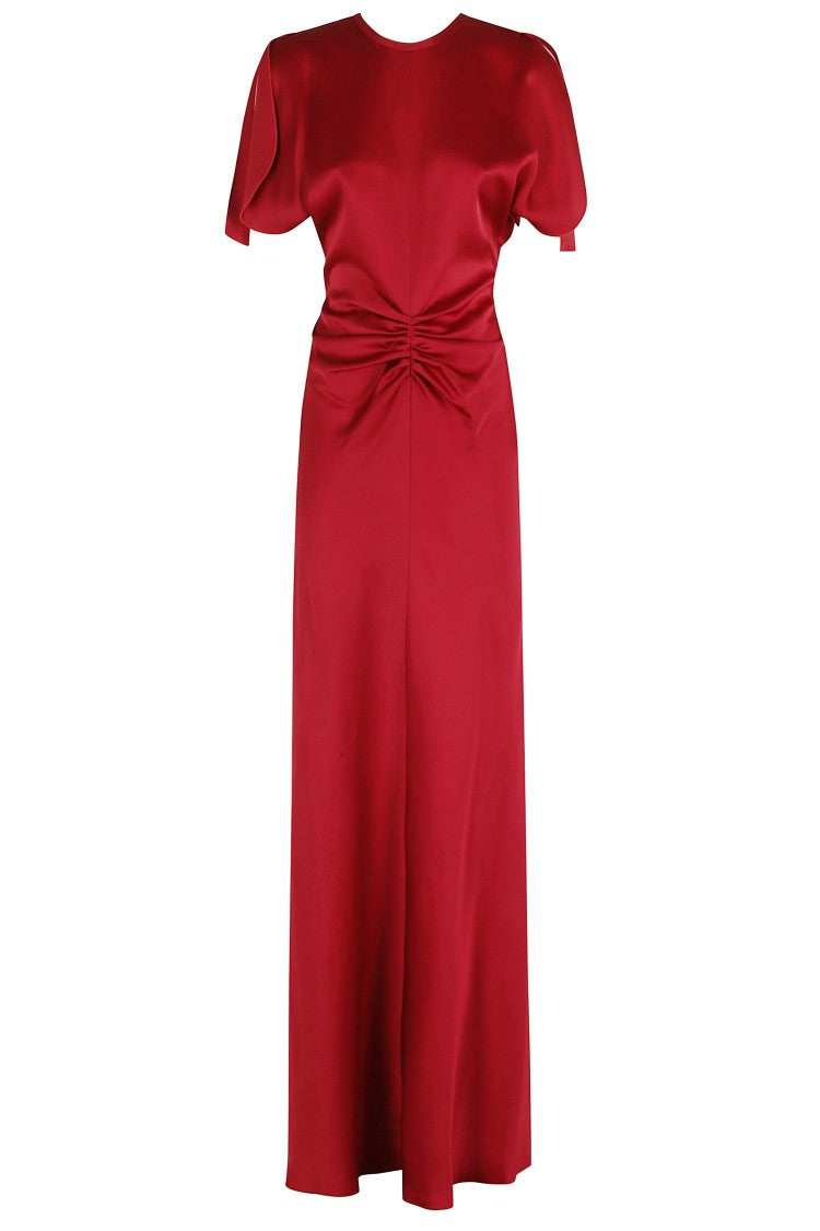 Victoria Beckham Gathered Waist Floor-Length Dress