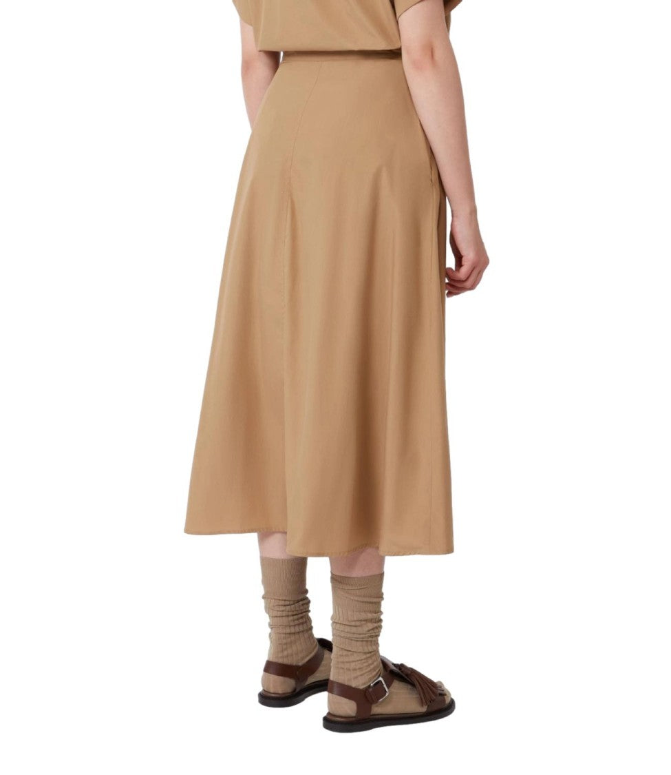 Max Mara Cuoio Brown Wkdzattera Cotton Skirt