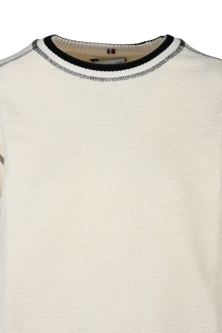 Tommy Hilfiger Cream Cotton Cropped Sweatshirt