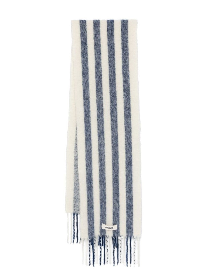 Jacquemus Vertical Striped Scarf With Fringed Ends