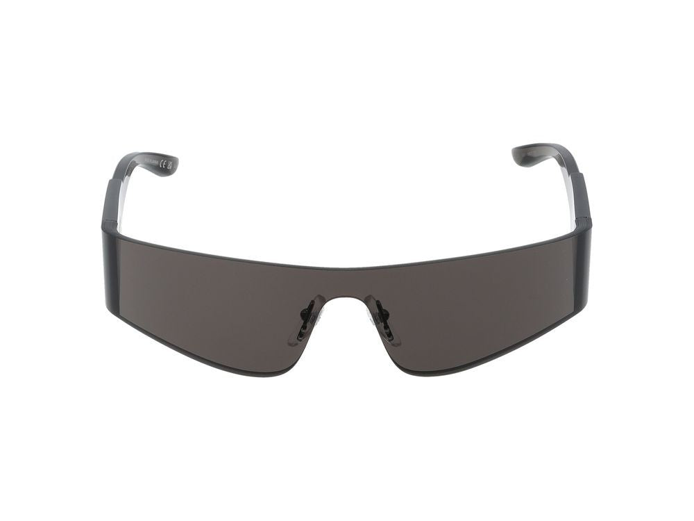 Balenciaga Grey Wraparound Shield Sunglasses