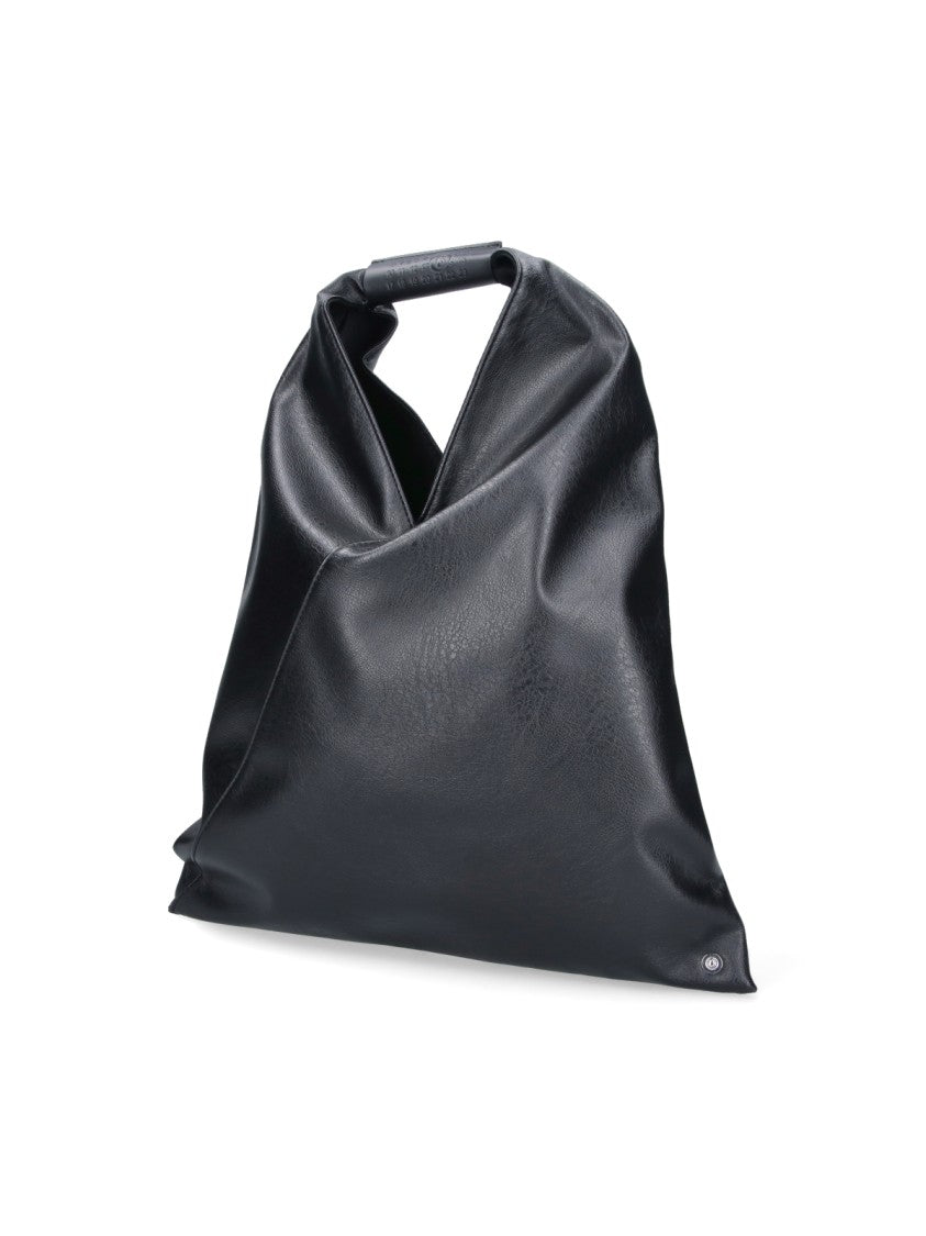 Mm6 By Maison Margiela Black Japanese Triangular Fabric Handbag