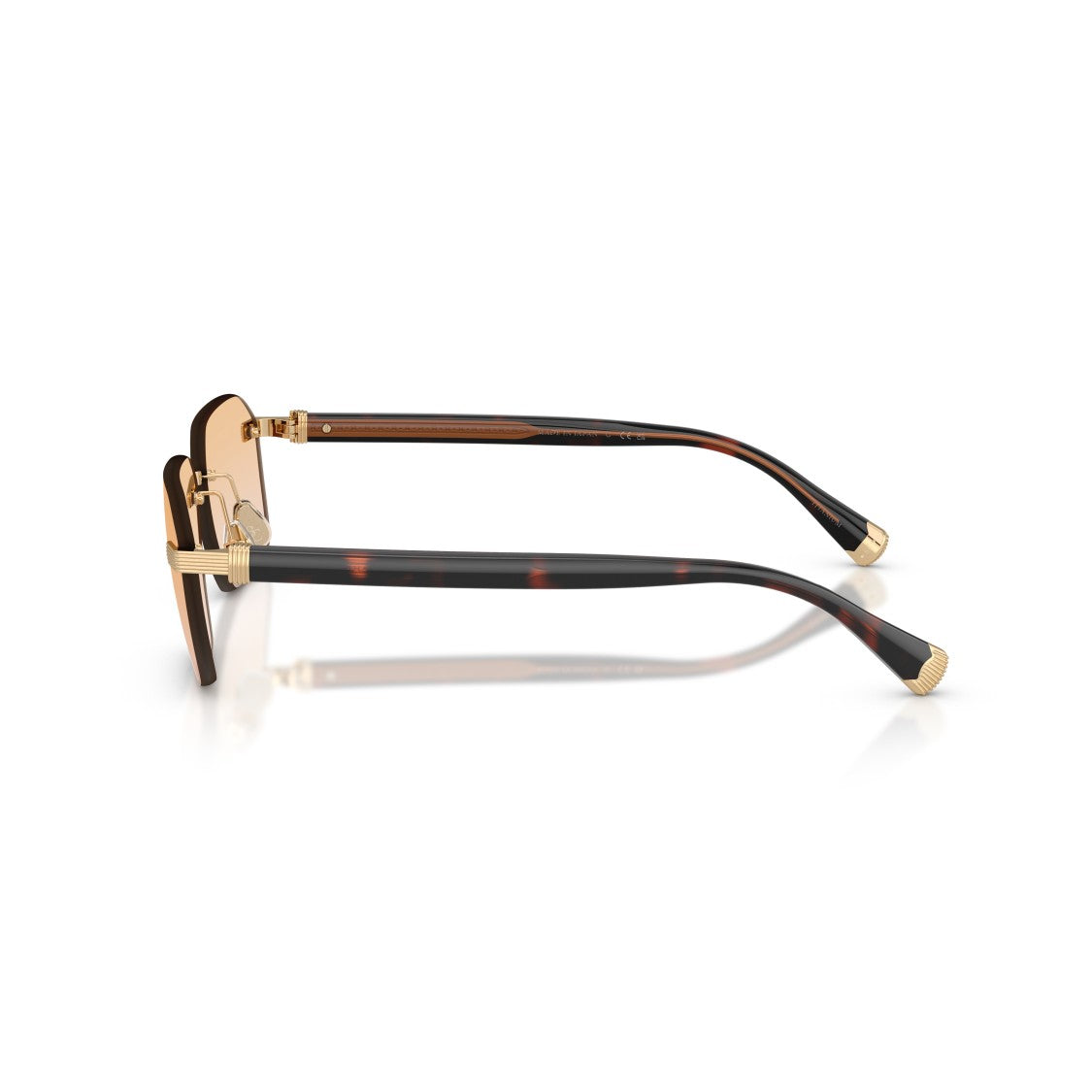 Brunello Cucinelli 0Bc1011t Titanium Sunglasses With Gold Finish And Gradient Lenses