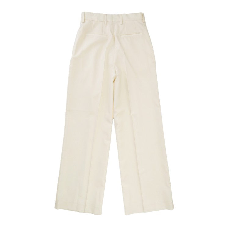Officine Generale High-Waisted Wide Leg Pants With Double Pleats