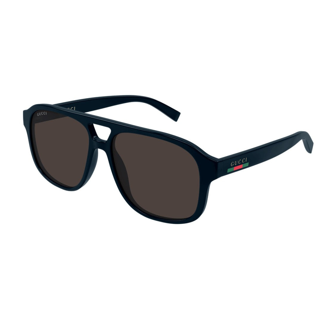 Gucci Blue Gg1856s Linea Sign Rectangular Injected Sunglasses