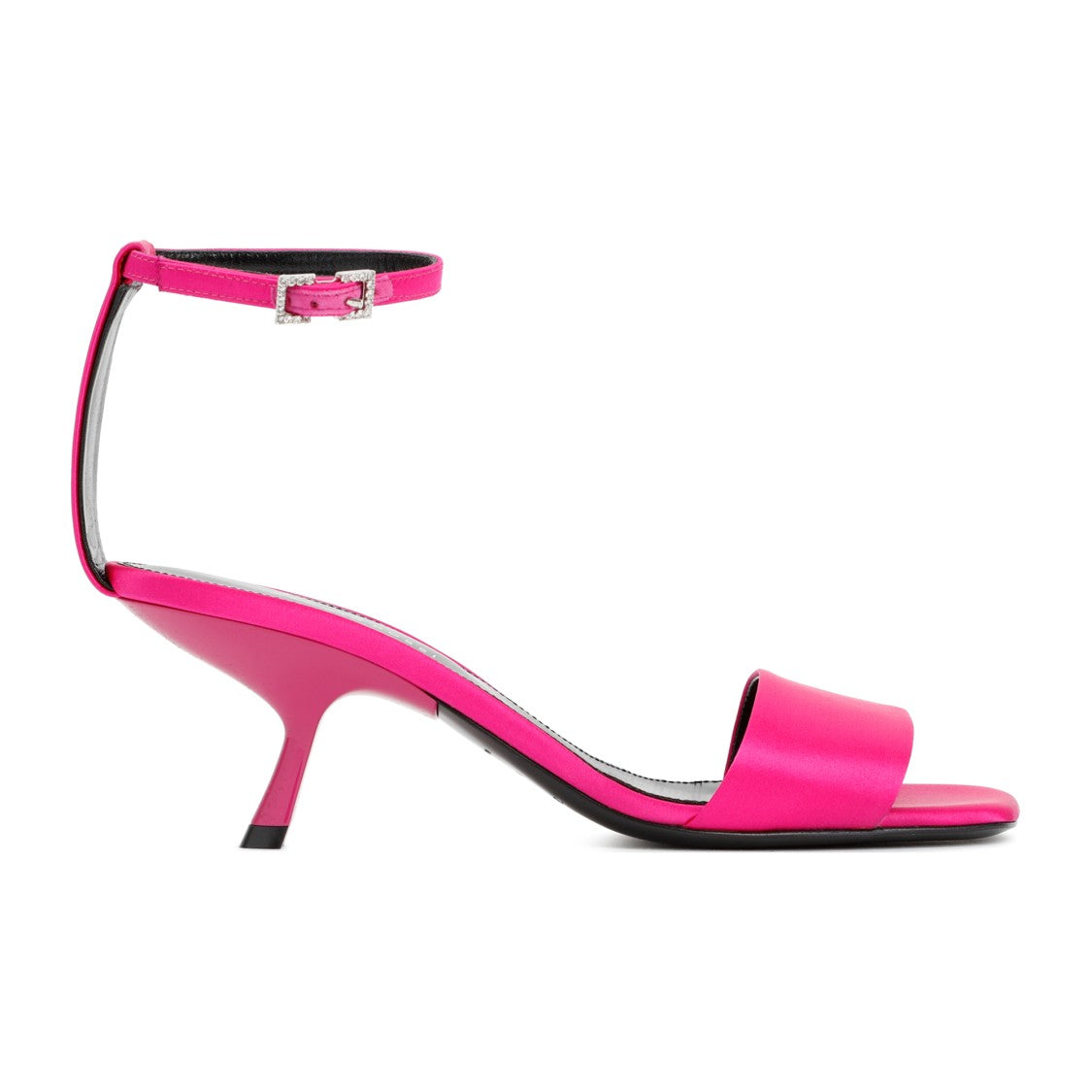 Sergio Rossi Magenta Satin Sandals