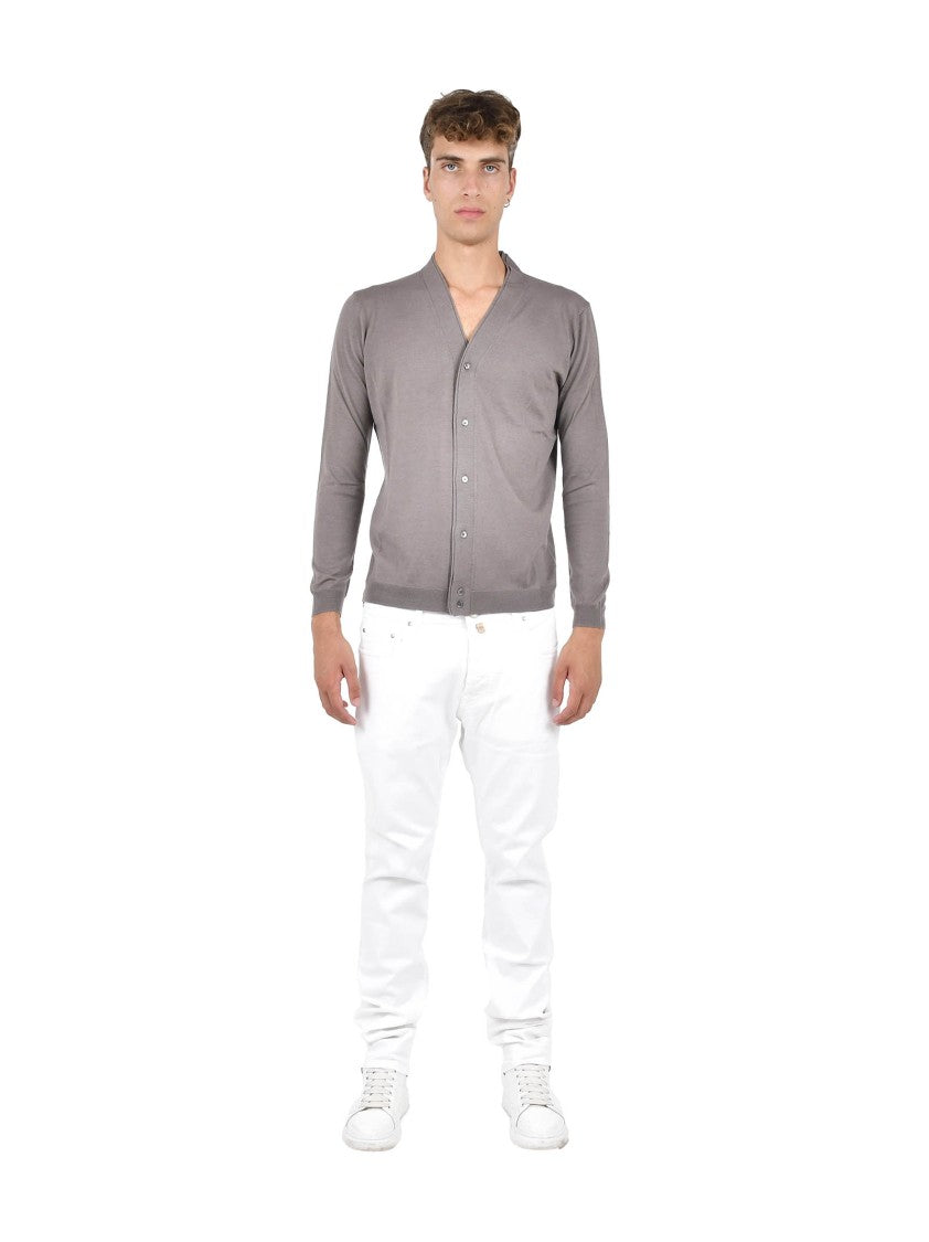 Low Brand Double-Collar Cardigan In Merino Wool