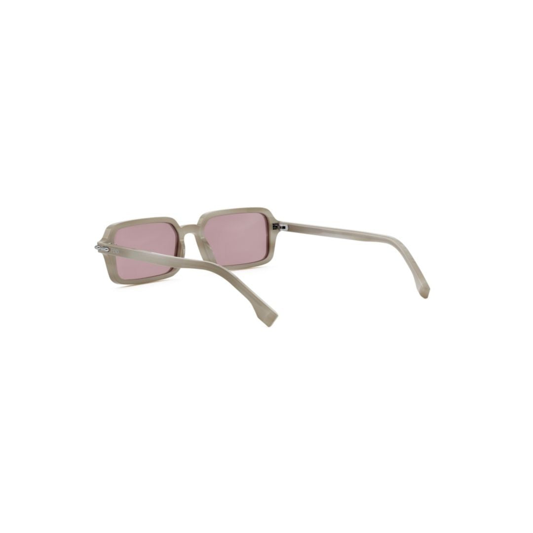 Fendi Fe40174i Translucent Acetate Rectangular Sunglasses