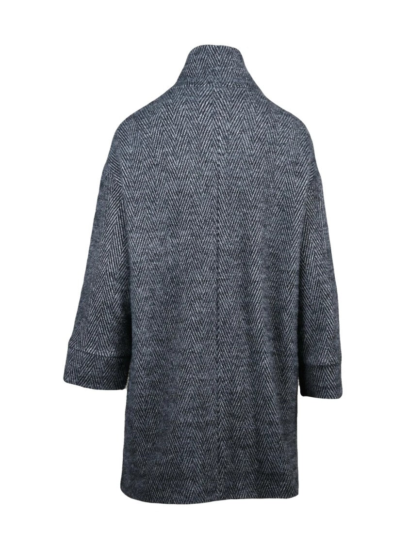 Oliver Horigamy Grey Virgin Wool-Blend Coat