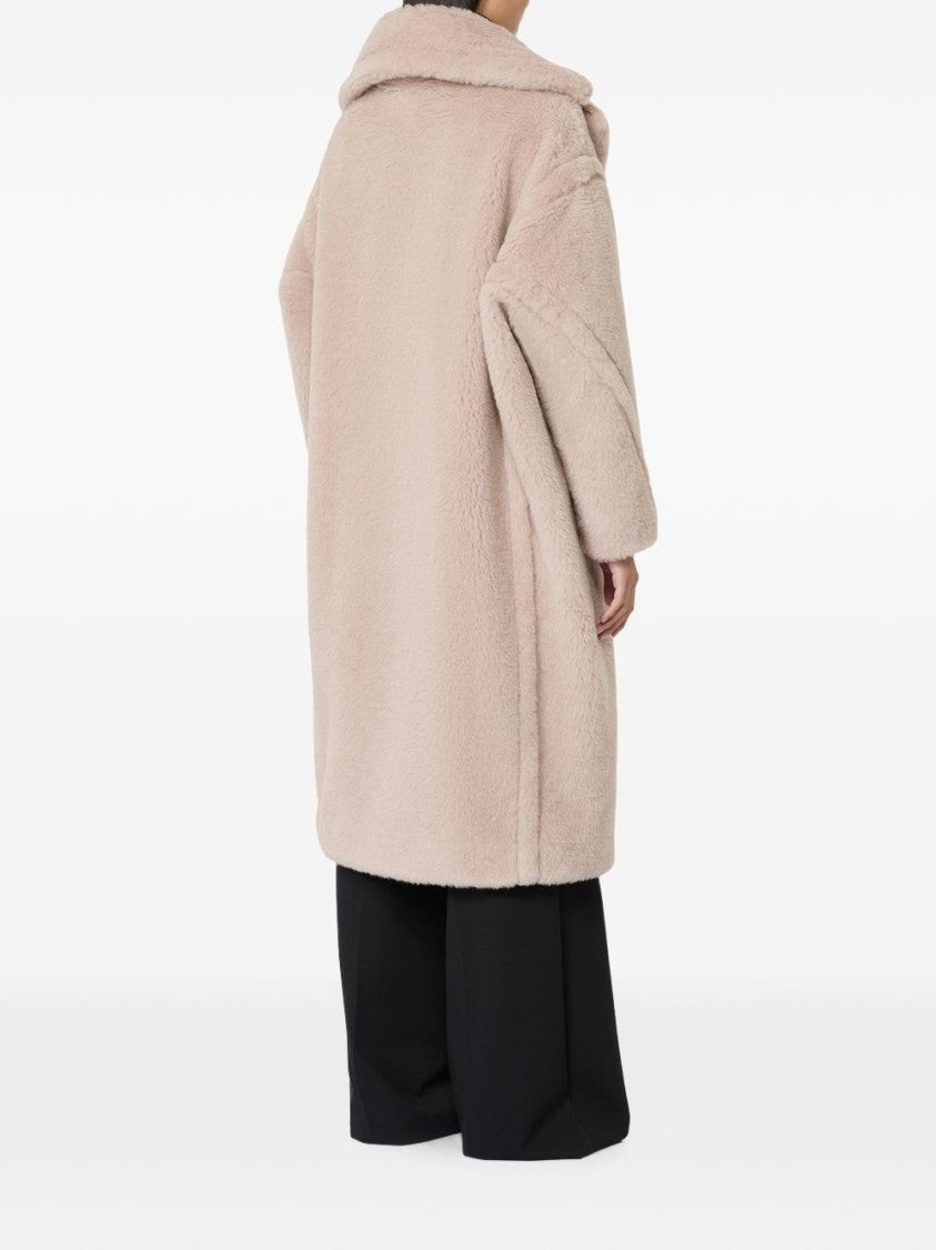 Max Mara Plush Teddy Coat With Wide Lapel And Double-Breasted Design