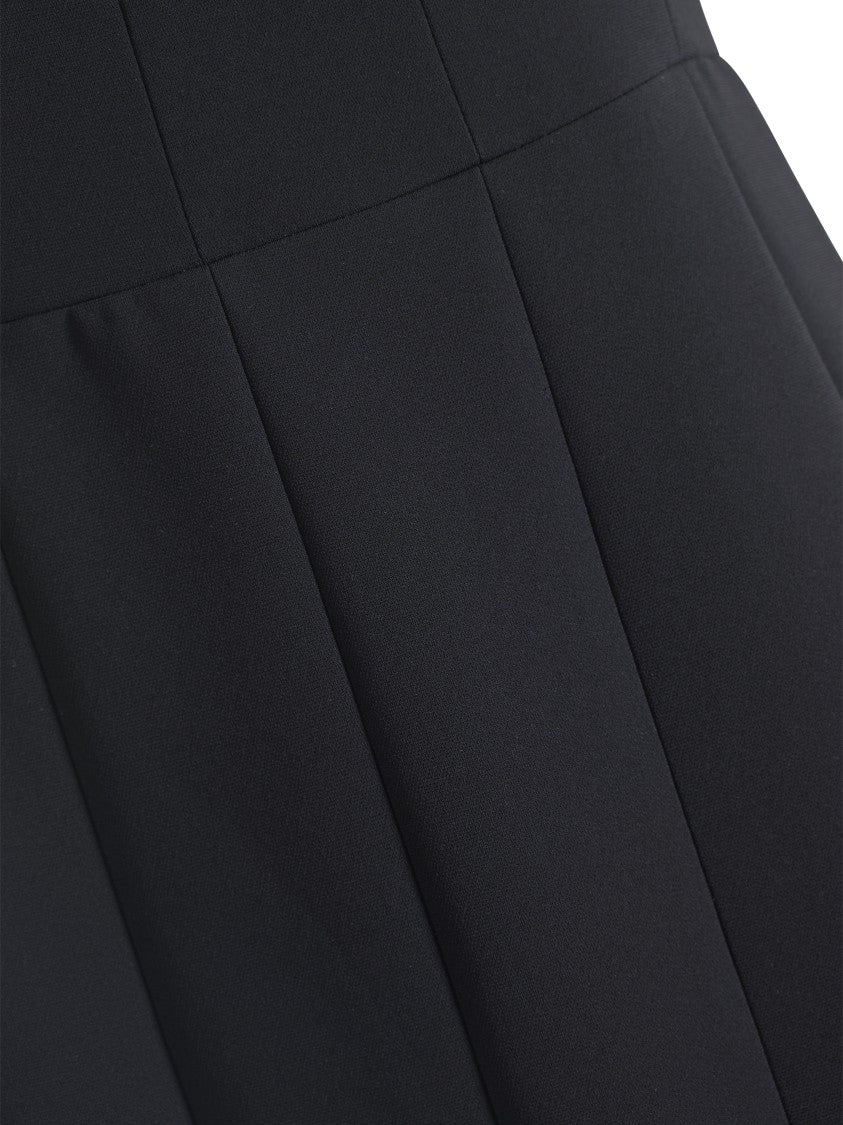 Max Mara Fitted Black Dress With Square Neckline