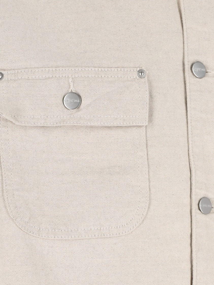 Carhartt Wip "Walter" Shirt Jacket, In Beige Cotton