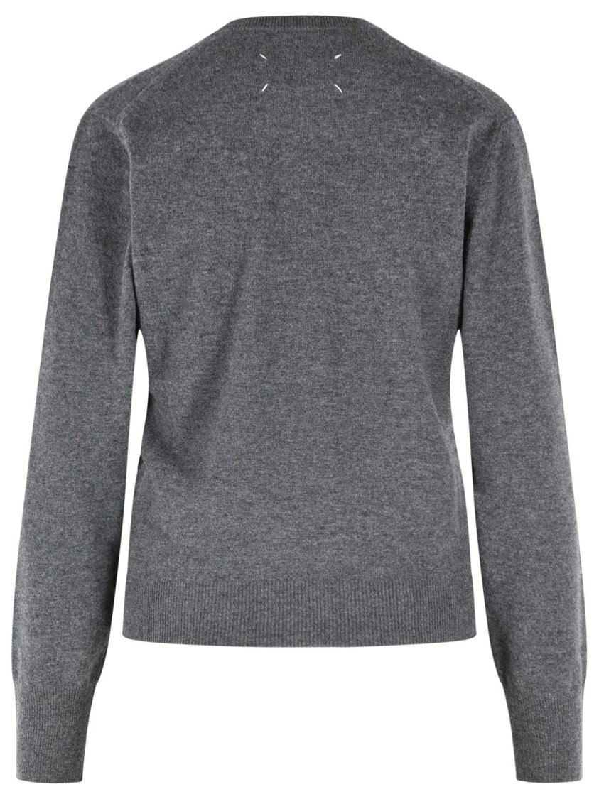 Maison Margiela 'Twist' Grey Virgin Wool Sweater