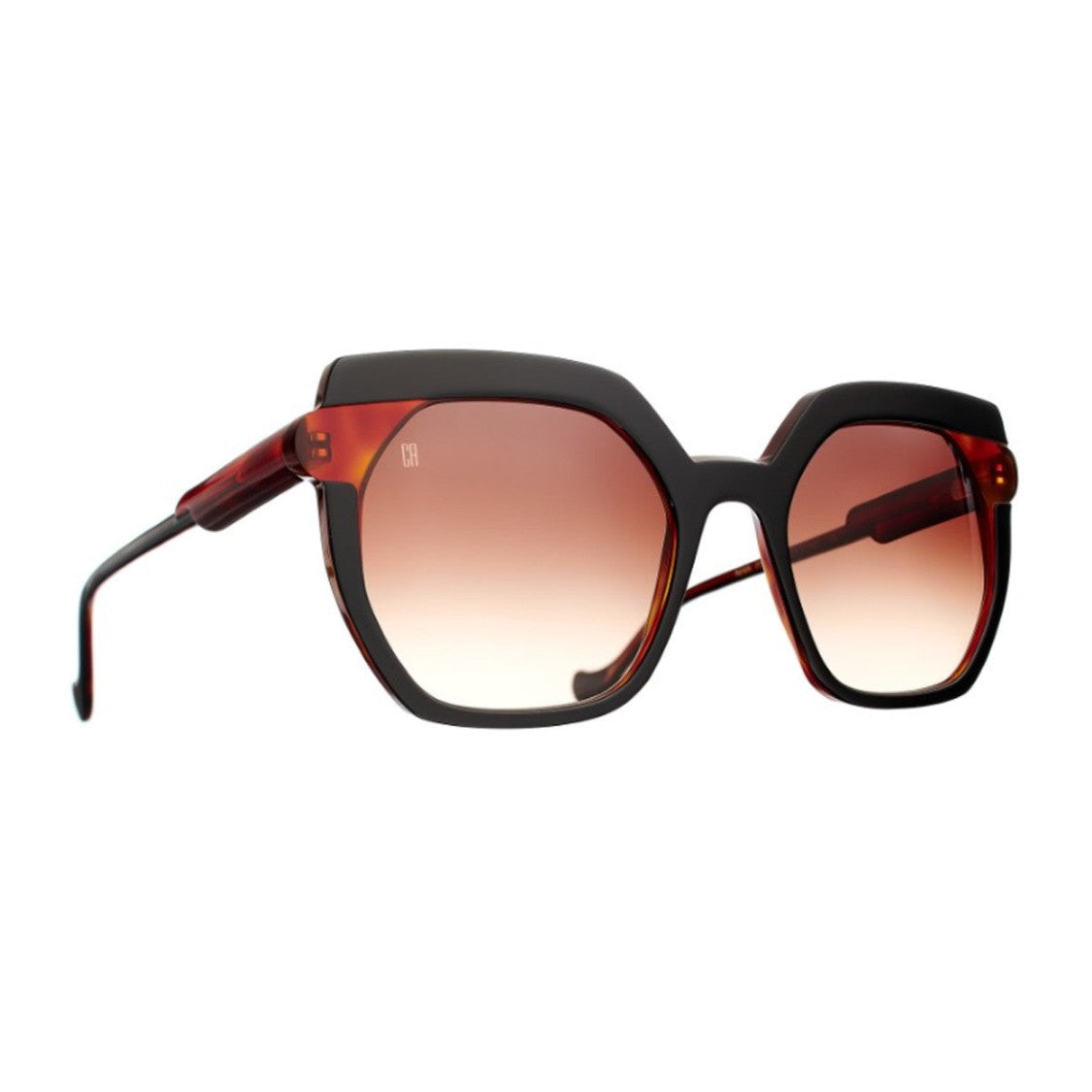 Caroline Abram Black Niva Acetate Square Sunglasses
