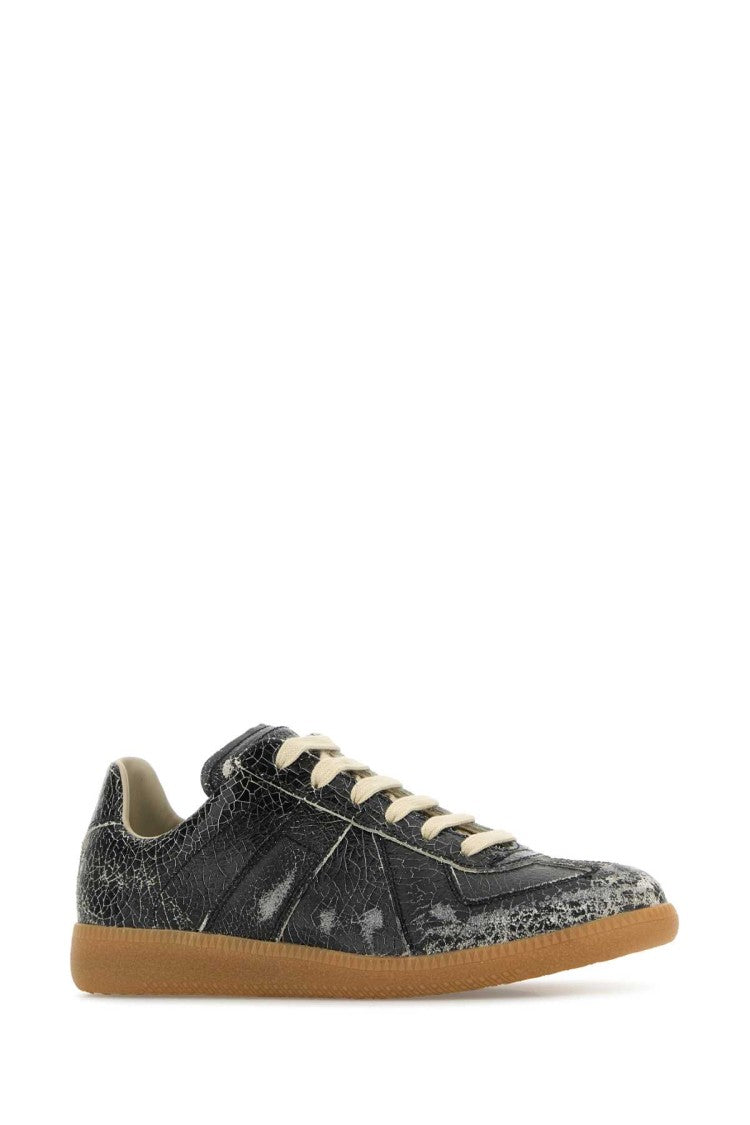 Maison Margiela Black Leather Sneakers