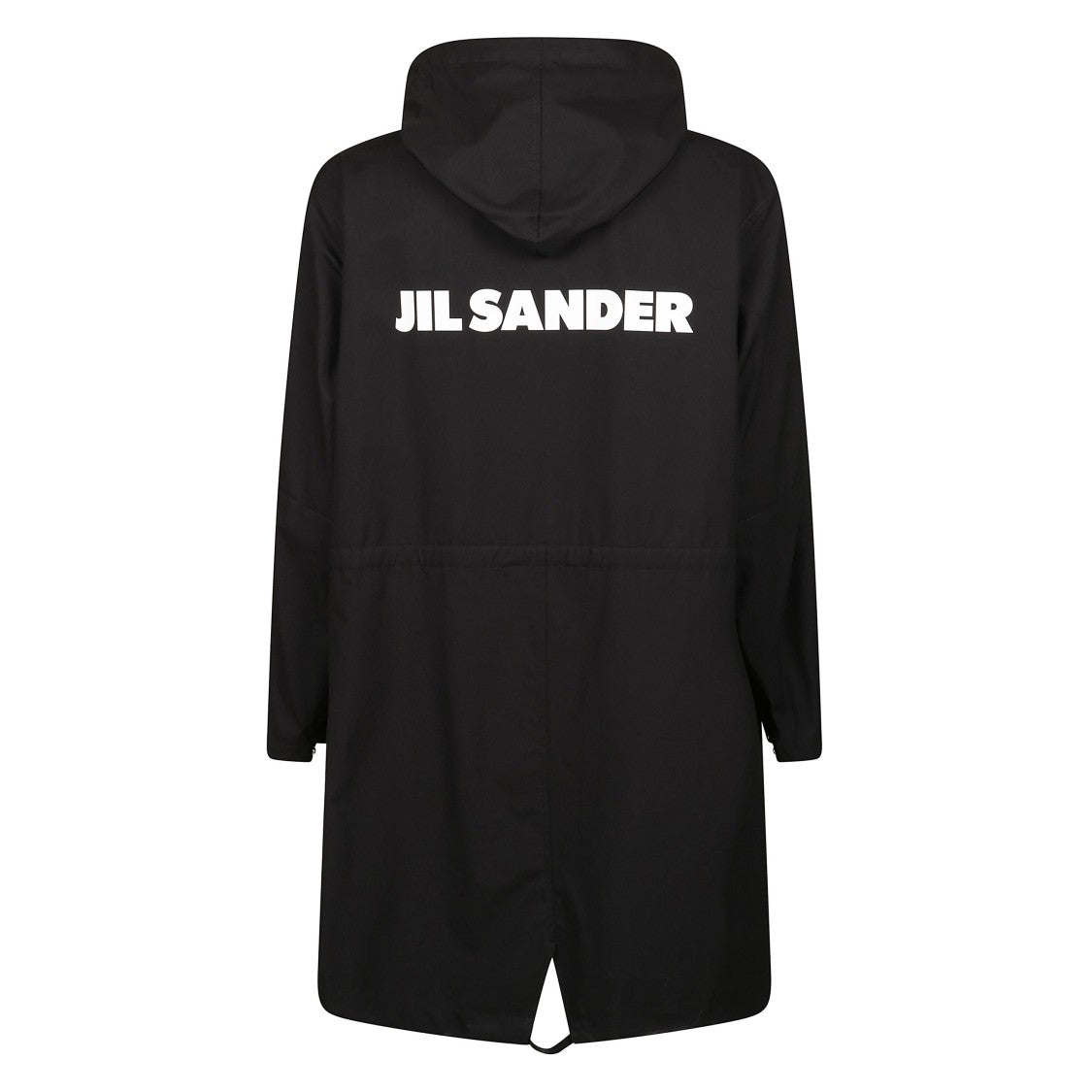 Jil Sander Hooded Parka Jacket With Logo Print