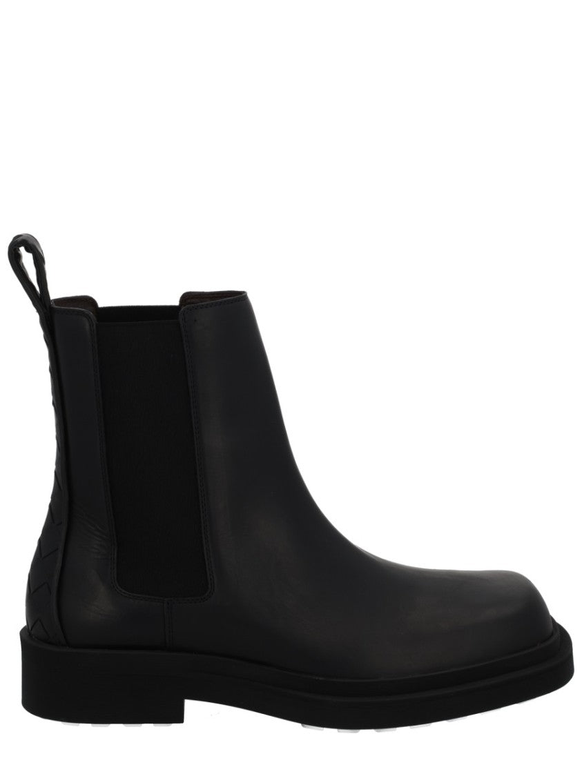 Bottega Veneta Chelsea Ben Woven Leather Chelsea Boots