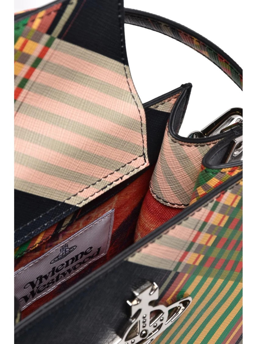 Vivienne Westwood Multicolor Polyurethane Plaid Shoulder Bag