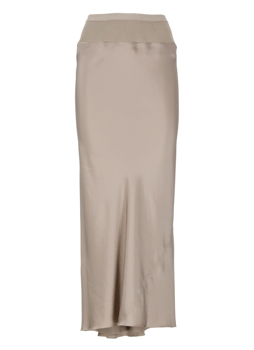 Rick Owens Beige Viscose Blend Skirt