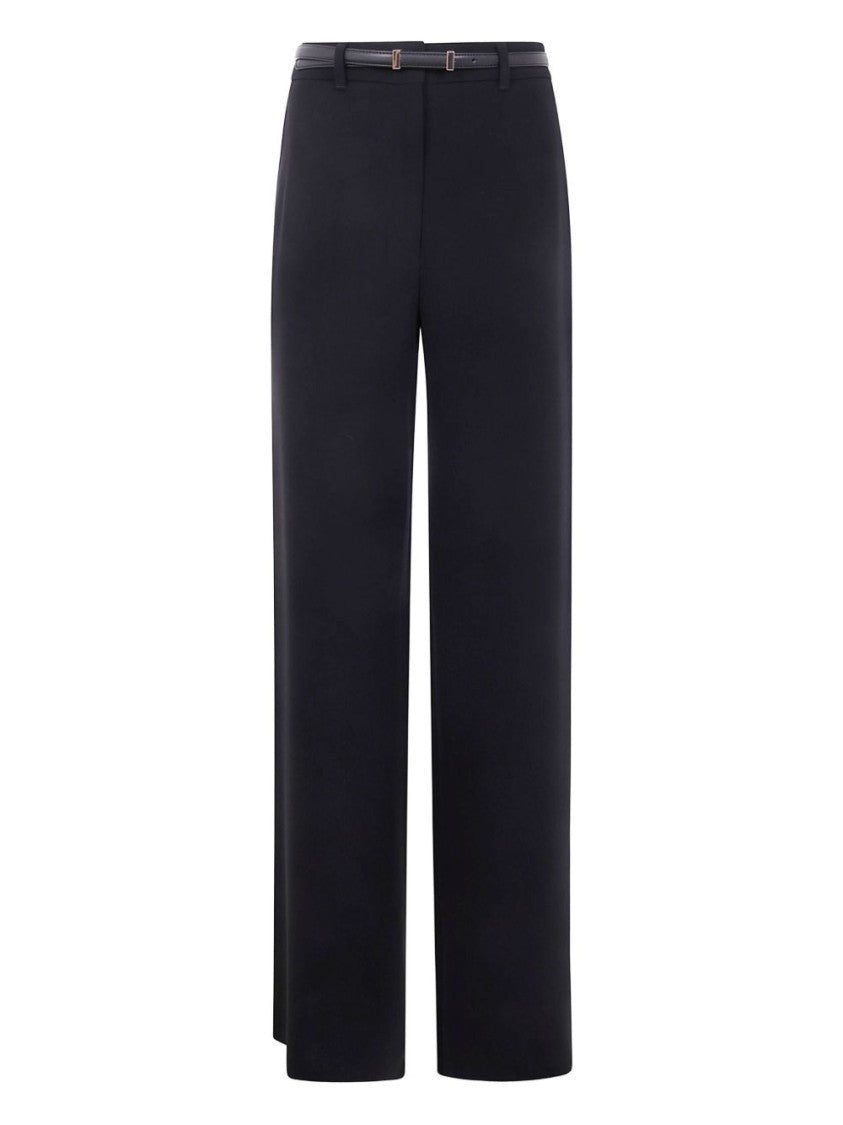 Max Mara Belted Wide-Leg Trousers With Design